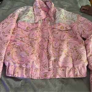 Akira pink bomber jacket